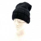 Chanel Knit Cap CC Logo Beanie Cap Hat Cashmere Silk Polyamide Black — view 3