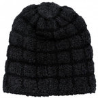 Chanel Knit Cap CC Logo Beanie Cap Hat Cashmere Silk Polyamide Black — view 2