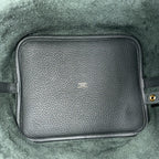 Hermes Handbag Picotin Lock MM Dark Green Taurillon Clemence Veil Mangalore Gold — view 4