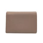 Prada Trifold Wallet Beige Saffiano Leather Gold — view 3