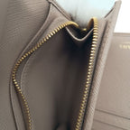 Prada Trifold Wallet Beige Saffiano Leather Gold — view 8