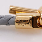 Hermes Glenan Double Tour Leather Gold Plated Gray Bracelet — view 8