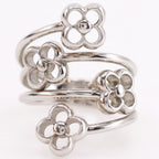 Louis Vuitton Ring Flower Full Metal Silver — view 4