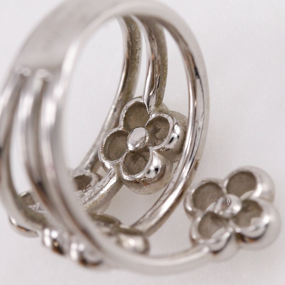 Louis Vuitton Ring Flower Full Metal Silver — view 8