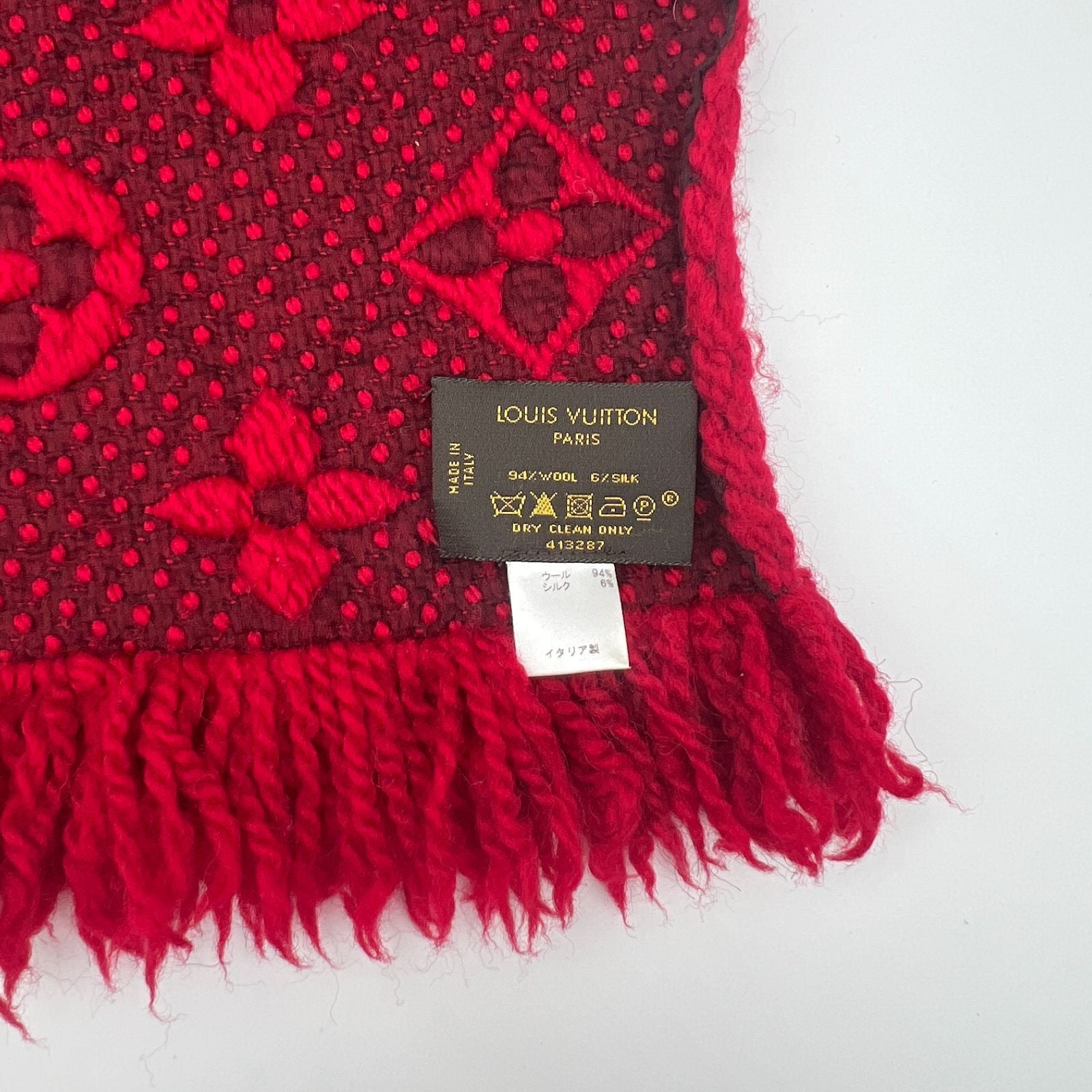 Louis Vuitton Echarpe Logo Mania Scarf Tag — view 6