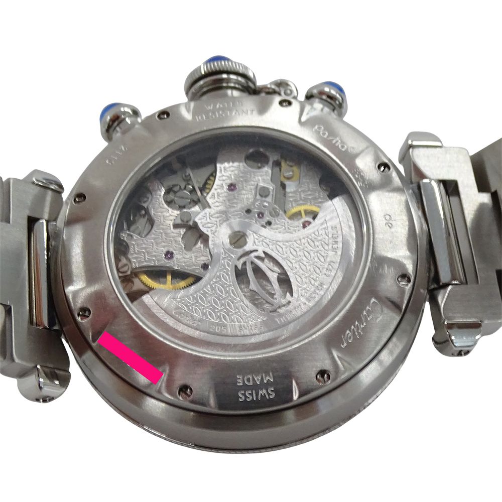 Cartier Watch Pasha Chronograph Automatic Winding at Stainless Steel Silver — view 7