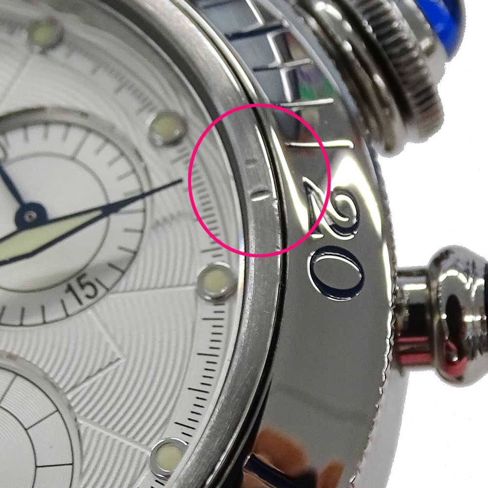Cartier Watch Pasha Chronograph Automatic Winding at Stainless Steel Silver — view 6