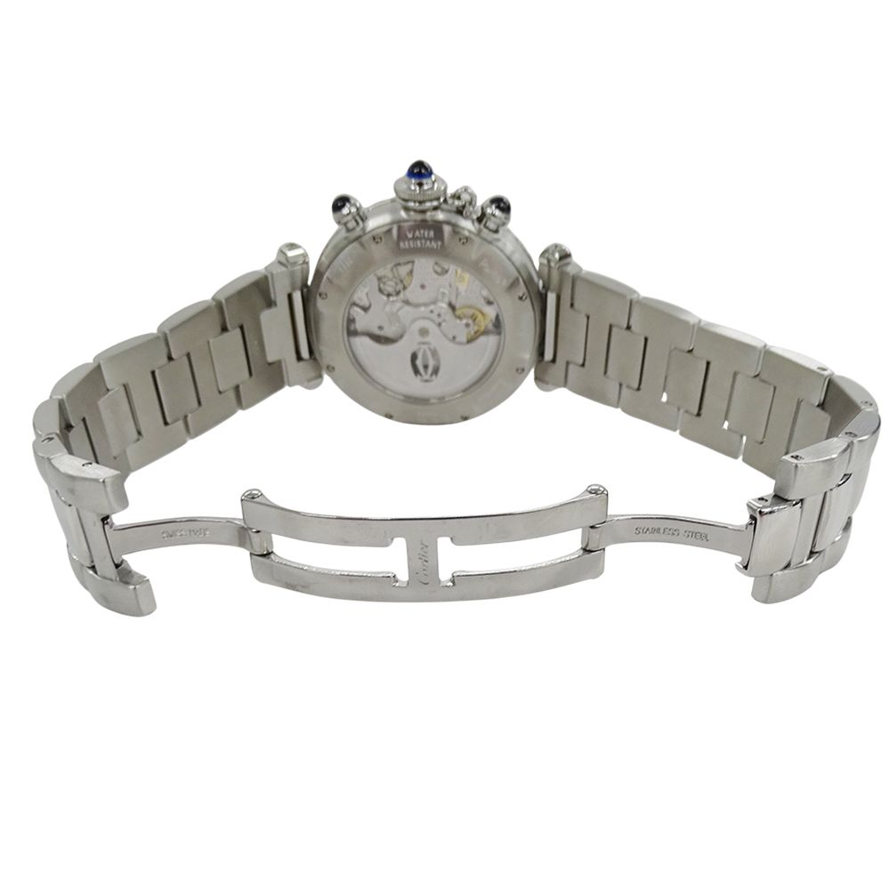 Cartier Watch Pasha Chronograph Automatic Winding at Stainless Steel Silver — view 4