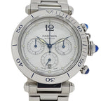 Cartier Watch Pasha Chronograph Automatic Winding at Stainless Steel Silver — view 2