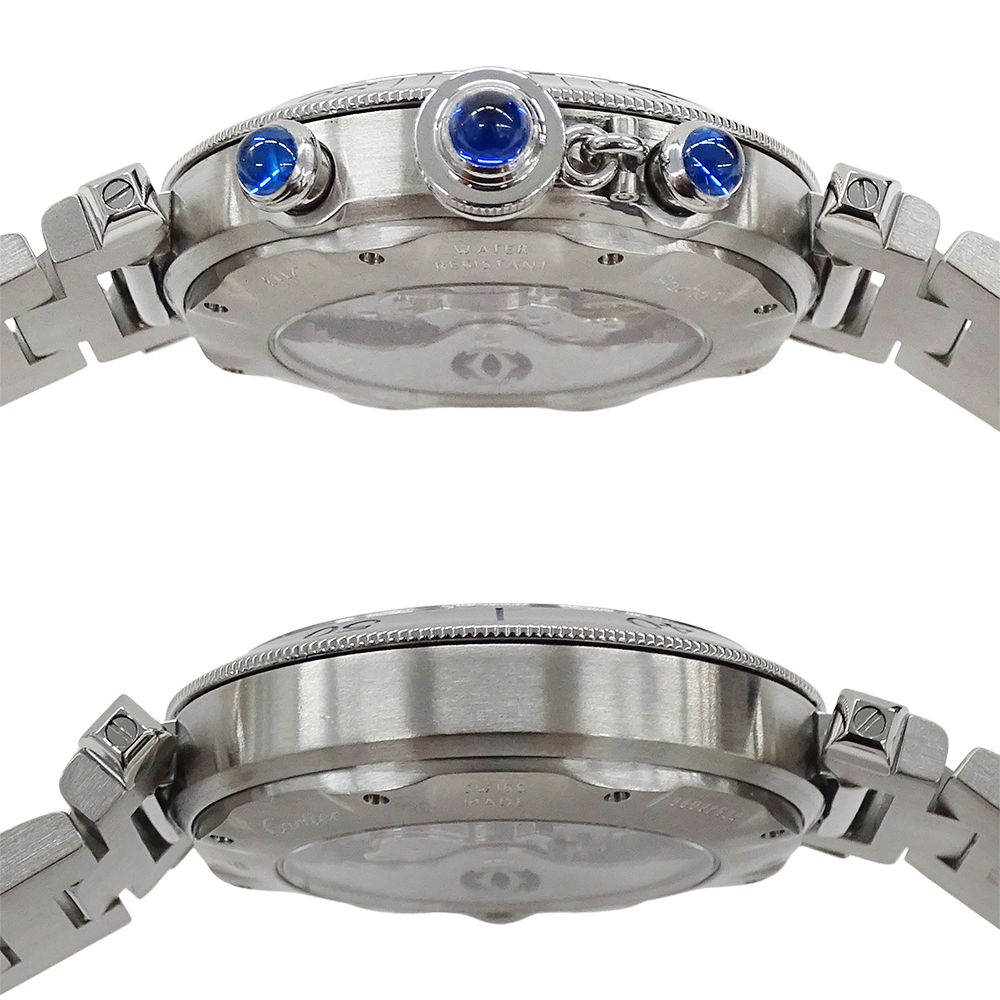 Cartier Watch Pasha Chronograph Automatic Winding at Stainless Steel Silver — view 3