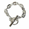 Hermes Chaine D'ancre MM 925 14 Links Bracelet Silver