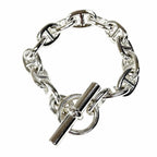 Hermes Chaine D'ancre MM 925 14 Links Bracelet Silver