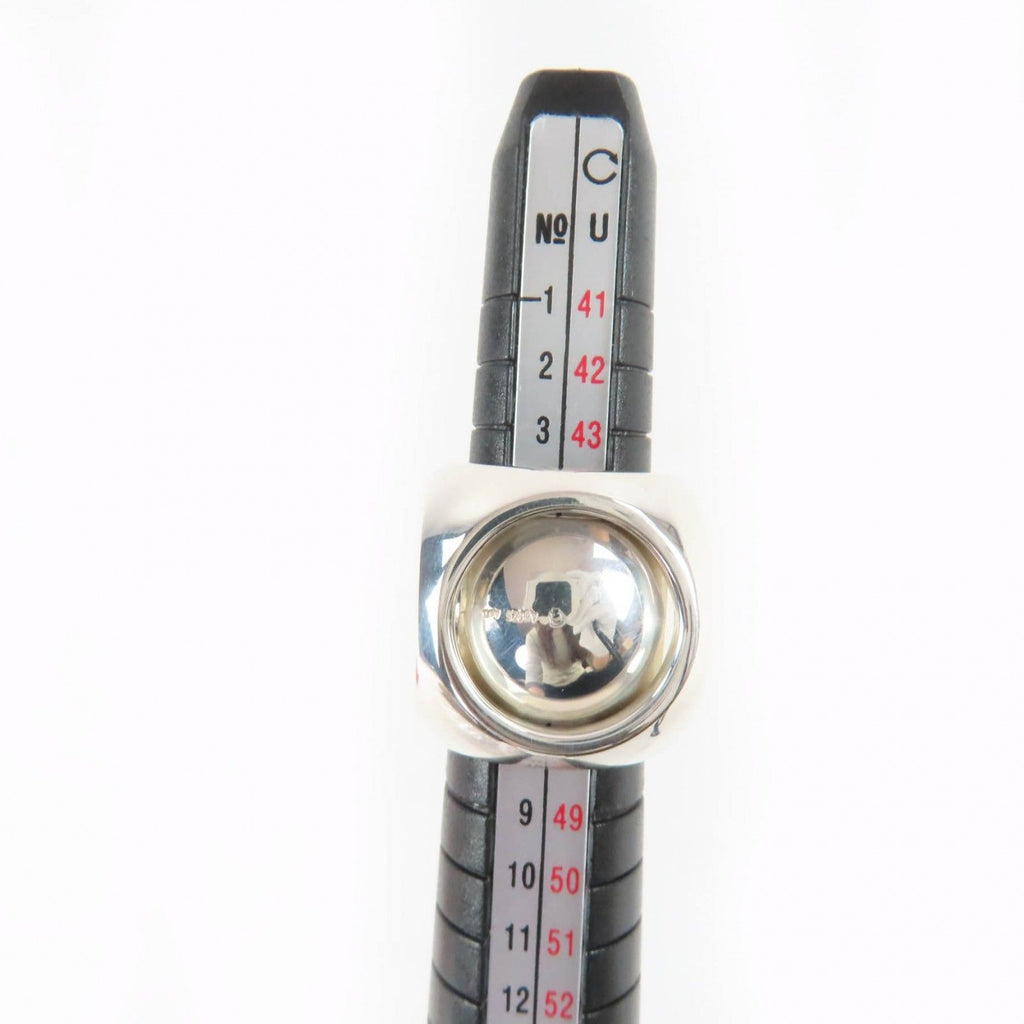 Hermes Vintage Extra Wide Series Ring Cube Silver — view 8