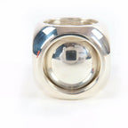 Hermes Vintage Extra Wide Series Ring Cube Silver — view 3