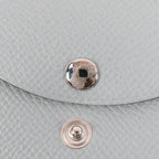 Hermes Calvi Duo Veau Epsom Gris Perle Silver Series Coin Case — view 7