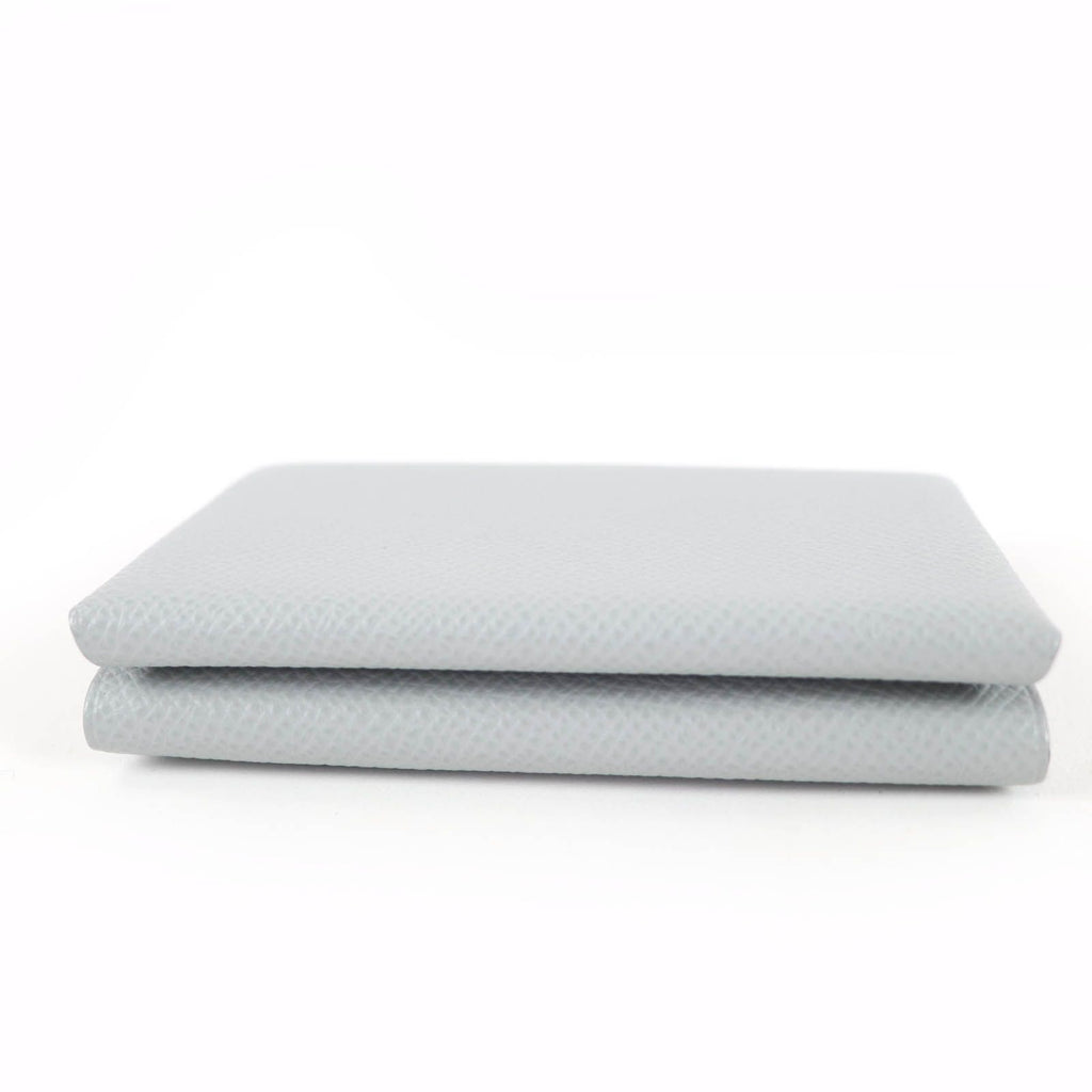Hermes Calvi Duo Veau Epsom Gris Perle Silver Series Coin Case — view 3