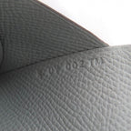 Hermes Calvi Duo Veau Epsom Gris Perle Silver Series Coin Case — view 9