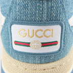 Gucci Reweb Leather GG Denim Low Cut Sneakers Indigo Blue White — view 9