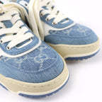 Gucci Reweb Leather GG Denim Low Cut Sneakers Indigo Blue White — view 8