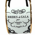 Hermes Brides de Gala Tattoo Pink Gold Bangle White Black XL Bracelet — view 5