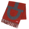 Hermes Grand Mall Cashmere Fringe Scarf Bicolor Brown Gray