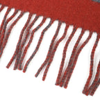 Hermes Grand Mall Cashmere Fringe Scarf Bicolor Brown Gray — view 6
