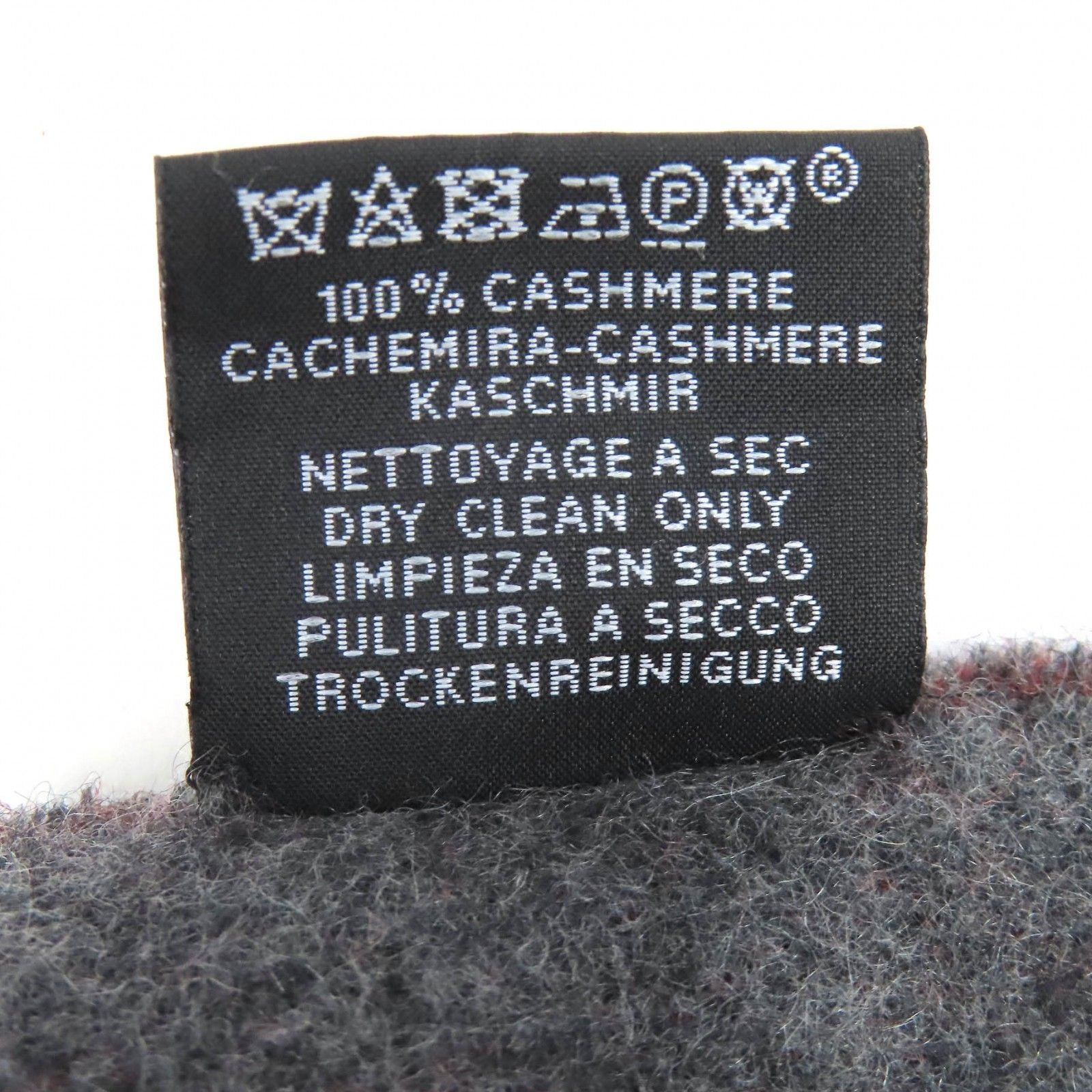 Hermes Grand Mall Cashmere Fringe Scarf Bicolor Brown Gray — view 9