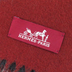 Hermes Grand Mall Cashmere Fringe Scarf Bicolor Brown Gray — view 7