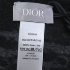 Dior Homme Silk 100% Oblique Logo All Over Pattern Large Shawl Fringe Scarf — view 6