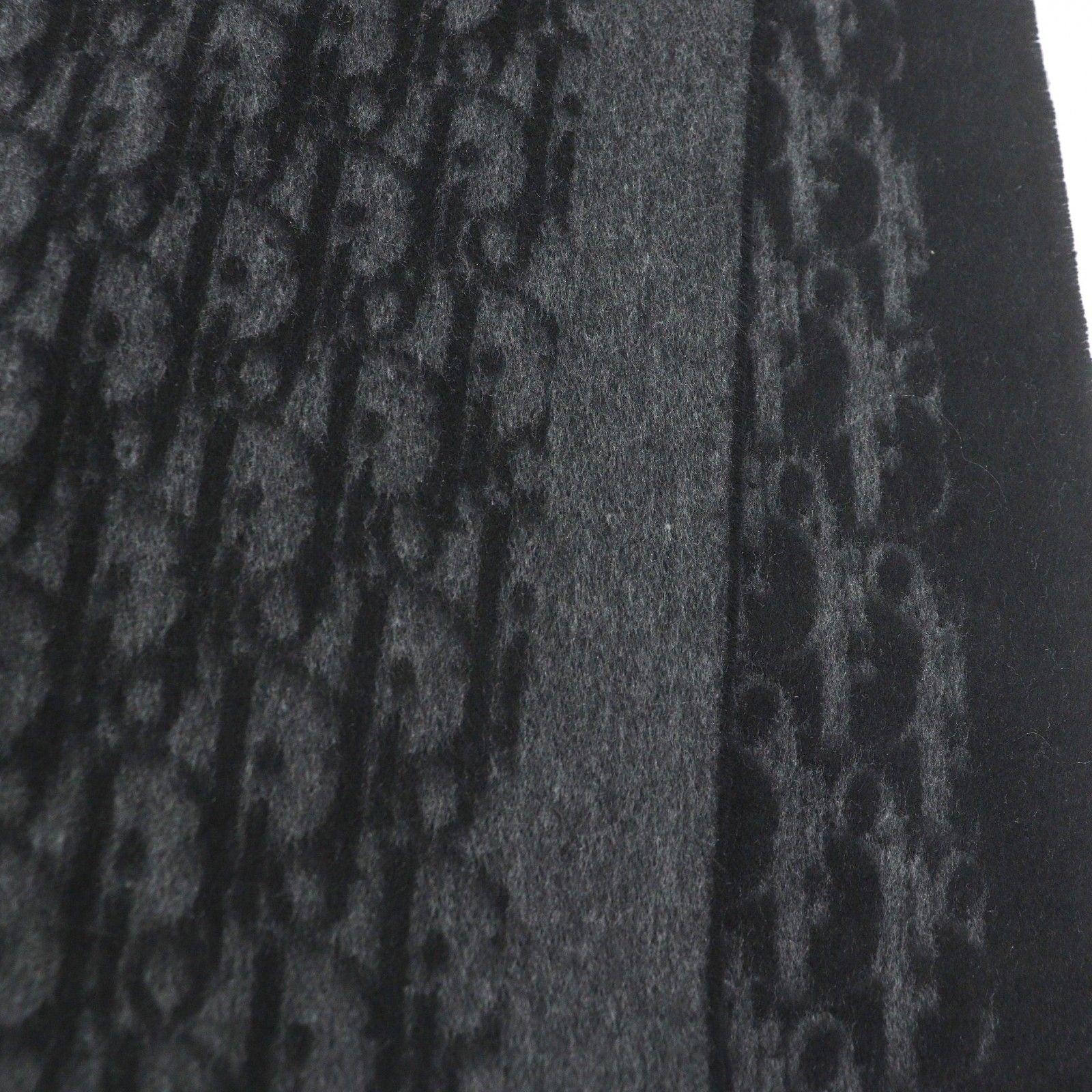 Dior Homme Silk 100% Oblique Logo All Over Pattern Large Shawl Fringe Scarf — view 4