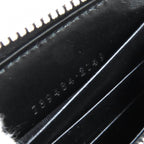 Gucci Maxi GG Zip Around Wallet Leather Gray Black Recommended — view 9