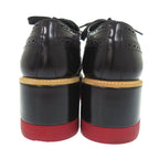 Prada Platform Thick Sole Wingtip 36.5 Leather Rubber Black Shoes Loafers — view 3