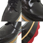 Prada Platform Thick Sole Wingtip 36.5 Leather Rubber Black Shoes Loafers — view 8