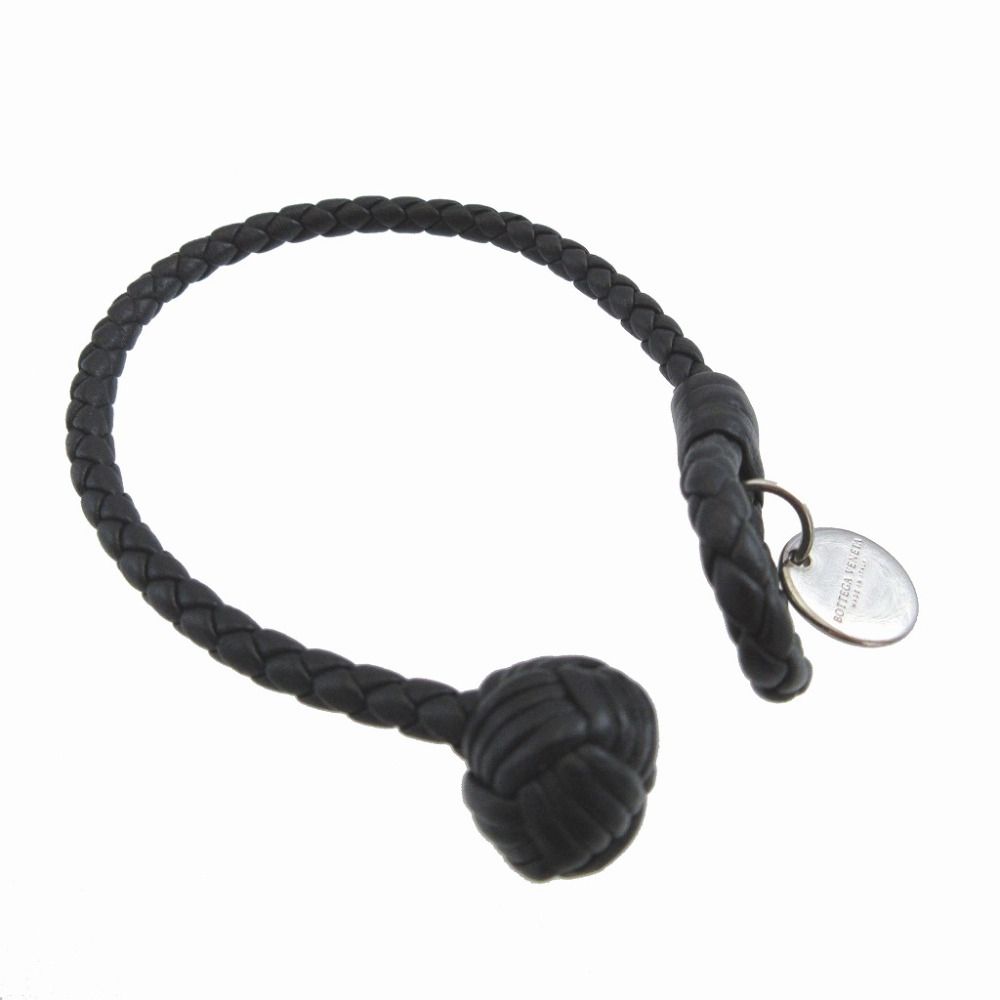 Bottega Veneta Intrecciato Leather Black Bracelet — view 3