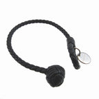 Bottega Veneta Intrecciato Leather Black Bracelet — view 3