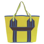 Hermes Pursangle Tote Silver Toile Military Canvas Taurillon Lime Veil