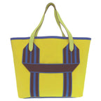 Hermes Pursangle Tote Silver Toile Military Canvas Taurillon Lime Veil — view 3