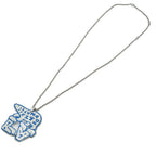 Louis Vuitton Necklace LV Mountain Bear Blue Silver Enamel — view 4