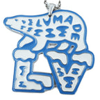 Louis Vuitton Necklace LV Mountain Bear Blue Silver Enamel — view 2