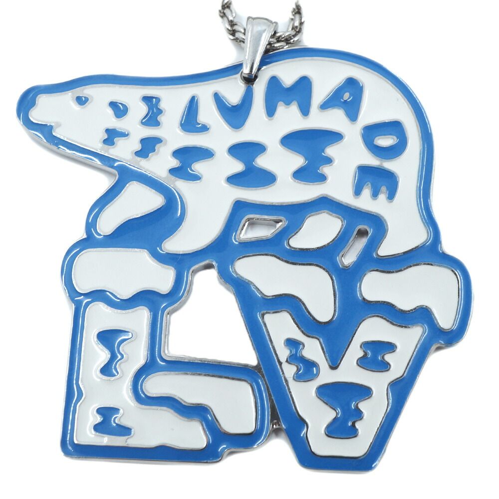 Louis Vuitton Necklace LV Mountain Bear Blue Silver Enamel — view 2