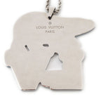 Louis Vuitton Necklace LV Mountain Bear Blue Silver Enamel — view 3