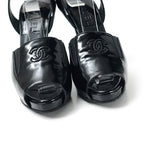 Chanel Sandals 35c 07c CC Logo CC Enamel Ankle Strap — view 3
