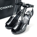Chanel Sandals 35c 07c CC Logo CC Enamel Ankle Strap