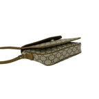 Gucci Vintage Plus Logo Leather Shoulder Bag Pochette Brown — view 7