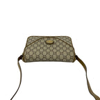 Gucci Vintage Plus Logo Leather Shoulder Bag Pochette Brown — view 4
