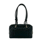 Chanel Cambon Line CC Logo Leather Shoulder Bag Black — view 3