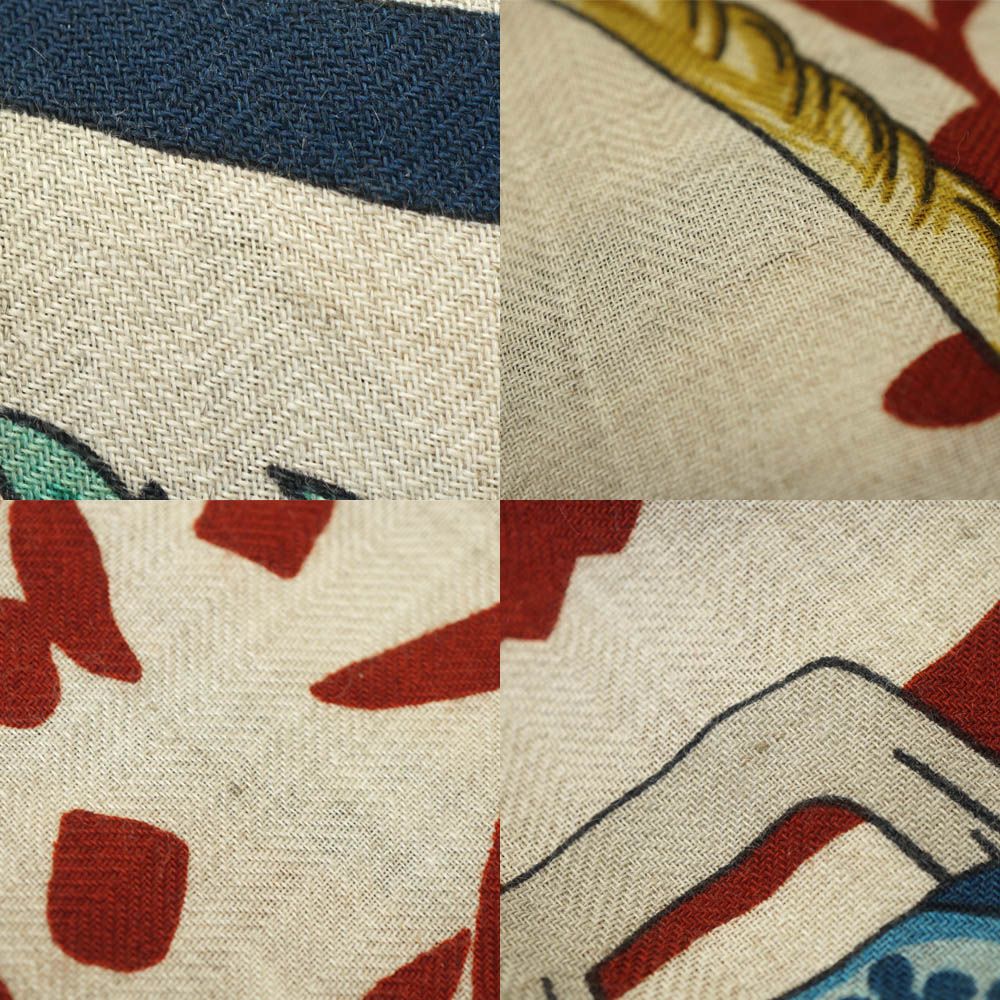 Hermes Triangle Etriers Jean Competition Remix Cashmere Silk Scarf Large — view 6