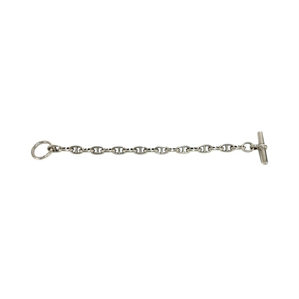 Hermes Vintage Chaine D'ancre PM 18 Links Cursive 925 Sterling Silver Bracelet — view 5