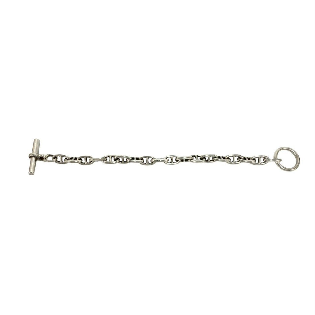Hermes Vintage Chaine D'ancre PM 18 Links Cursive 925 Sterling Silver Bracelet — view 6