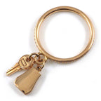 Hermes Ring Kelly Clochette PM Key Lock Points Half Circle Diamond Total 18k — view 8